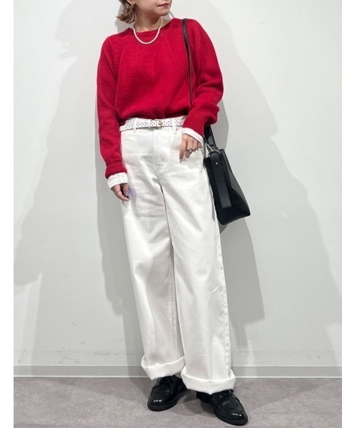 human woman(ヒューマンウーマン)の「◆ソフトデニムセミワイドパンツ(デニムパンツ・レディース・ホワイト/ブルー/ネイビー・SMALL/MEDIUM/LARGE)」の21枚目の写真