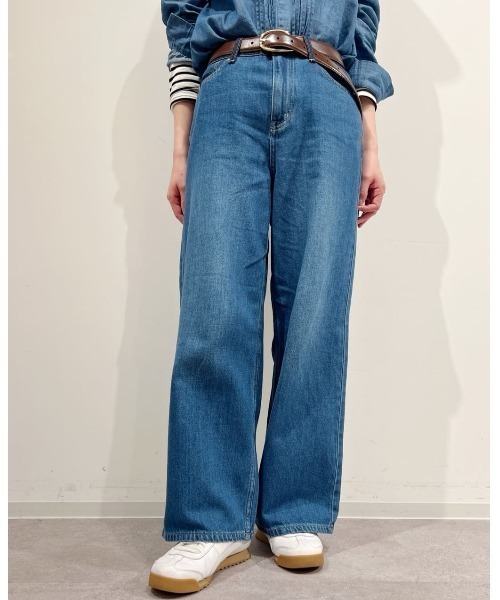 human woman(ヒューマンウーマン)の「◆ソフトデニムセミワイドパンツ(デニムパンツ・レディース・ホワイト/ブルー/ネイビー・SMALL/MEDIUM/LARGE)」の8枚目の写真
