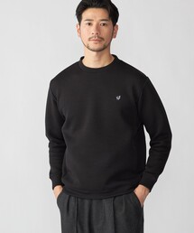 【WEB限定】SHIPS: コットンポリ ダブルニット ロングスリーブ クルーネック トレーナー (セットアップ対応)
