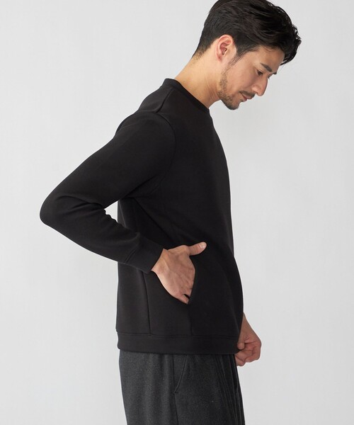 SHIPS(シップス)の「【WEB限定】SHIPS: コットンポリ ダブルニット ロングスリーブ クルーネック トレーナー (セットアップ対応)(スウェット・メンズ・ブラック/グレー/ベージュ・SMALL/MEDIUM/LARGE/X-LARGE)」の12枚目の写真