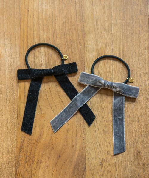 URBAN RESEARCH DOORS（アーバンリサーチドアーズ）の「ベロアリボンヘアゴム(KIDS)（その他・キッズ・ダークグレー/ブラック・ONE）」の7枚目の写真