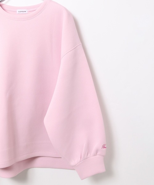 LEPSIM(レプシィム)の「パフエア刺繍プルオーバー 634638(スウェット・レディース・モカ/杢グレー/ピンク・FREE)」の7枚目の写真
