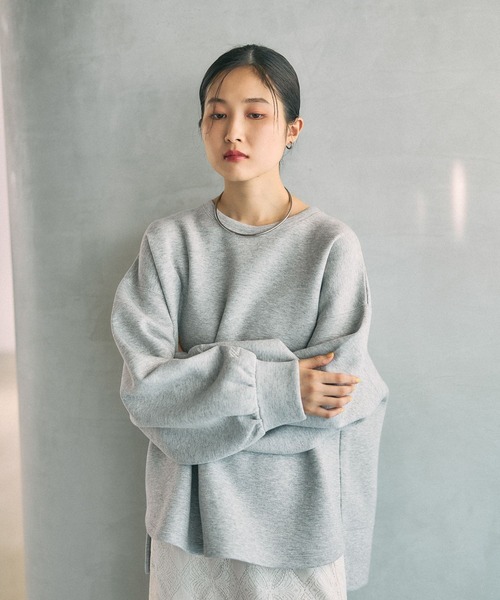 LEPSIM(レプシィム)の「パフエア刺繍プルオーバー 634638(スウェット・レディース・モカ/杢グレー/ピンク・FREE)」の16枚目の写真