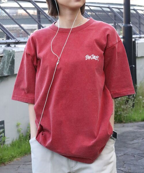 BEN DAVIS(ベンデイビス)の「【BEN DAVIS(ベンデイビス)】ROADSIDE VNTG TEE(UF) / Tシャツ クルーネック ワンポイント シンプル ユニセックス 加工(Tシャツ/カットソー・メンズ・ダークブラウン/レッド/ブラック・X-LARGE/LARGE/MEDIUM)」の7枚目の写真
