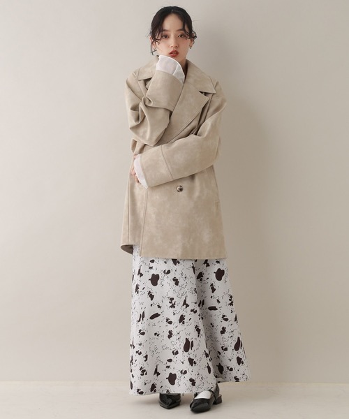 RAGEBLUE（レイジブルー）の「レザーダブルコート（テーラードジャケット・レディース・オフホワイト/ブラック・FREE）」の20枚目の写真