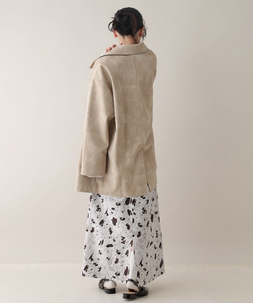 RAGEBLUE（レイジブルー）の「レザーダブルコート（テーラードジャケット・レディース・オフホワイト/ブラック・FREE）」の21枚目の写真