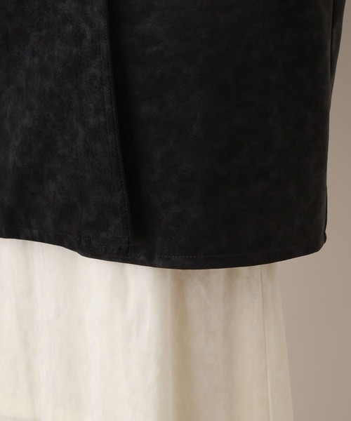 RAGEBLUE（レイジブルー）の「レザーダブルコート（テーラードジャケット・レディース・オフホワイト/ブラック・FREE）」の8枚目の写真