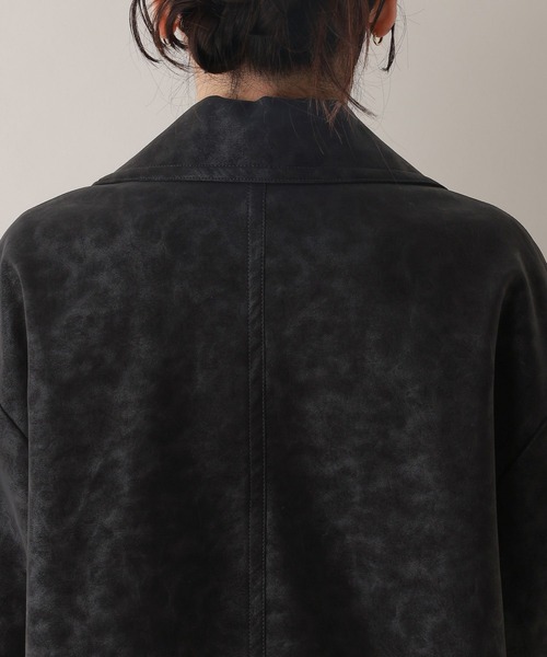 RAGEBLUE（レイジブルー）の「レザーダブルコート（テーラードジャケット・レディース・オフホワイト/ブラック・FREE）」の9枚目の写真