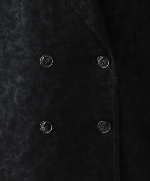 RAGEBLUE（レイジブルー）の「レザーダブルコート（テーラードジャケット・レディース・オフホワイト/ブラック・FREE）」の12枚目の写真