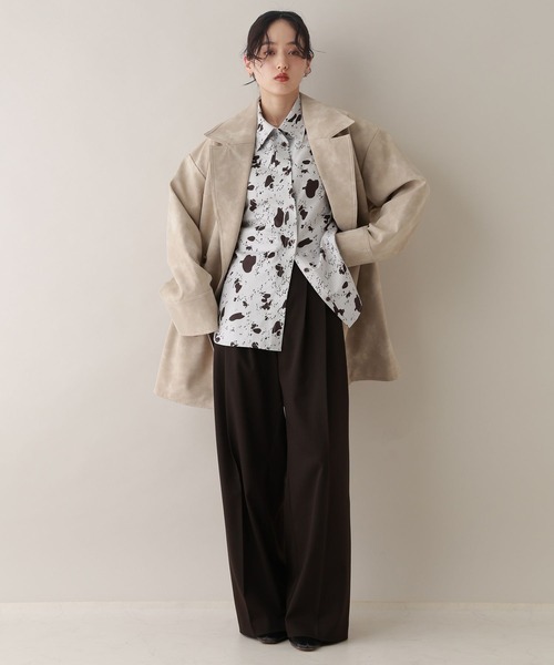 RAGEBLUE（レイジブルー）の「レザーダブルコート（テーラードジャケット・レディース・オフホワイト/ブラック・FREE）」の13枚目の写真