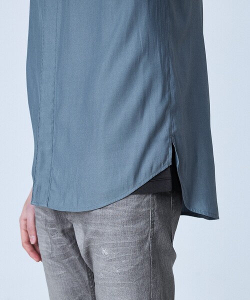 5351 POUR LES HOMMES（ゴーサンゴーイチプールオム）の「【スキッパー】半袖 シャツ（シャツ/ブラウス・メンズ・ホワイト/グレイッシュブルー/ブラック・44/46/48/50）」の10枚目の写真