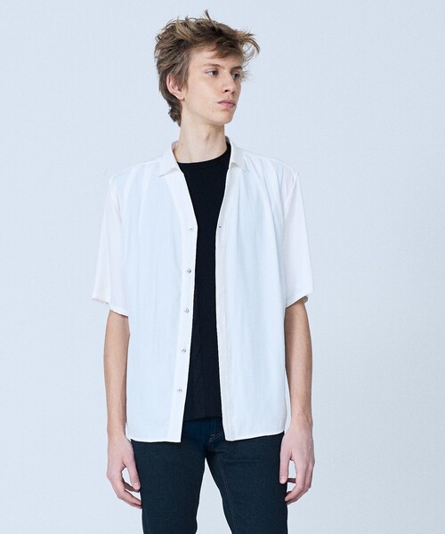 5351 POUR LES HOMMES（ゴーサンゴーイチプールオム）の「【スキッパー】半袖 シャツ（シャツ/ブラウス・メンズ・ホワイト/グレイッシュブルー/ブラック・44/46/48/50）」の17枚目の写真