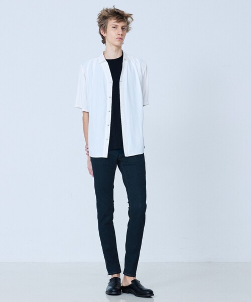 5351 POUR LES HOMMES（ゴーサンゴーイチプールオム）の「【スキッパー】半袖 シャツ（シャツ/ブラウス・メンズ・ホワイト/グレイッシュブルー/ブラック・44/46/48/50）」の18枚目の写真