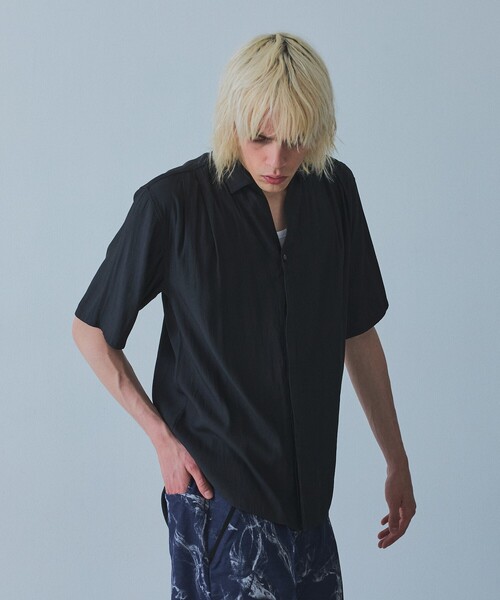 5351 POUR LES HOMMES(ゴーサンゴーイチプールオム)の「【スキッパー】半袖 シャツ(シャツ/ブラウス・メンズ・ホワイト/グレイッシュブルー/ブラック・44/46/48/50)」の17枚目の写真