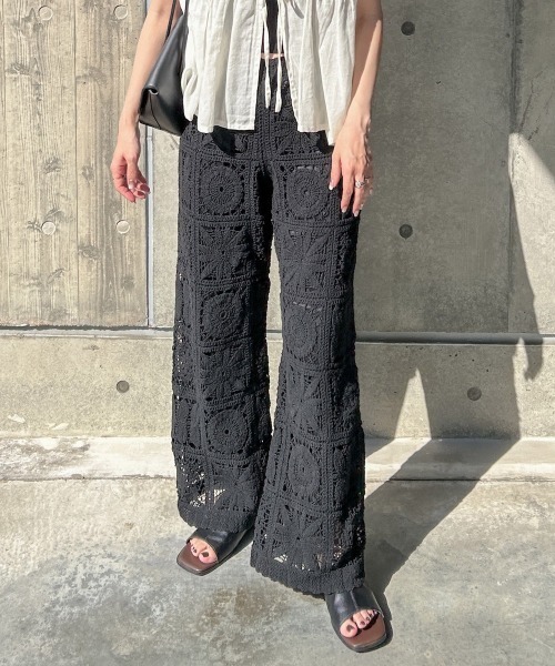Bab(バブ)の「クロシェパンツ(その他パンツ・レディース・ブラック/ホワイト系その他・FREE)」の2枚目の写真