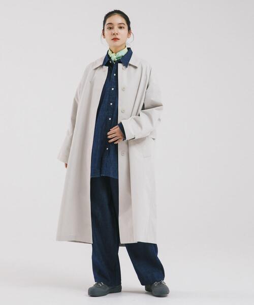 Wrangler（ラングラー）の「『別注』Wrangler×EKAL　LONG-SLEEVEデニムワークシャツ（シャツ/ブラウス・レディース・インディゴブルー/ブラック・FREE）」の4枚目の写真