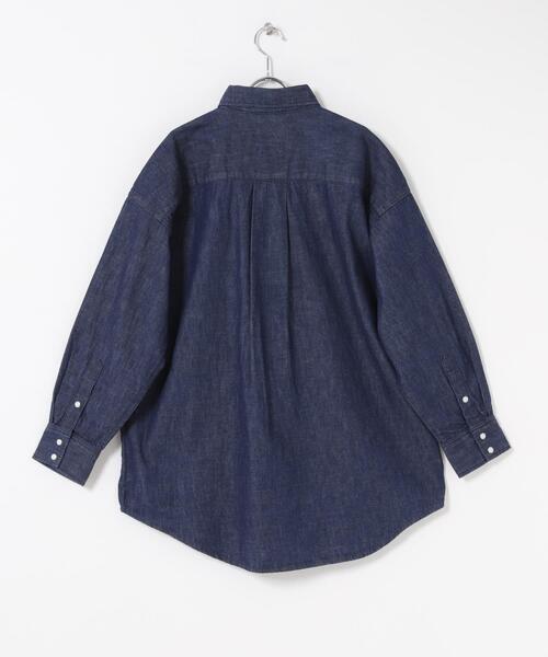 Wrangler（ラングラー）の「『別注』Wrangler×EKAL　LONG-SLEEVEデニムワークシャツ（シャツ/ブラウス・レディース・インディゴブルー/ブラック・FREE）」の14枚目の写真