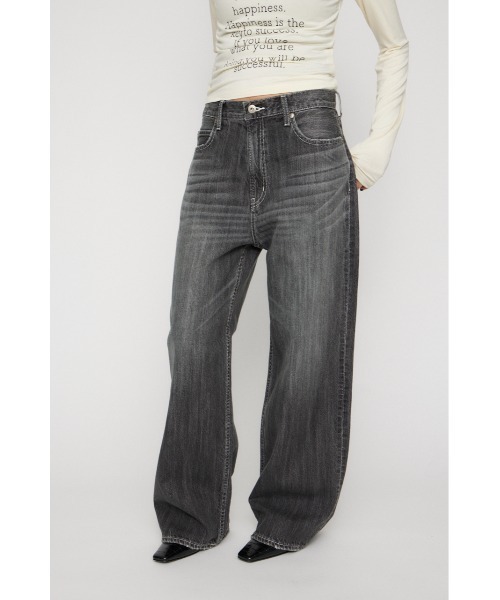 LAGUA GEM（ラグアジェム）の「CLASSIC WIDE STRAIGHT デニム（デニムパンツ・レディース・ブルー/ブラック・22inch/23inch/24inch/25inch/26inch）」の7枚目の写真