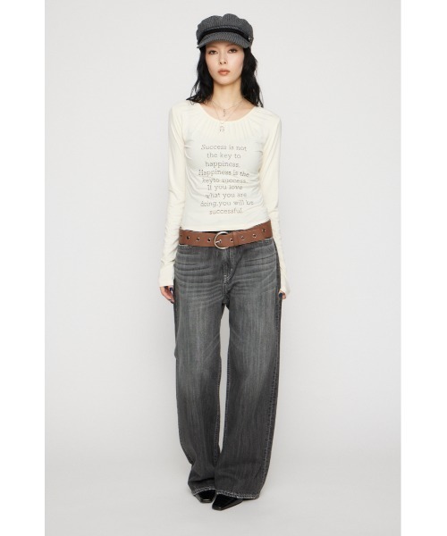 LAGUA GEM（ラグアジェム）の「CLASSIC WIDE STRAIGHT デニム（デニムパンツ・レディース・ブルー/ブラック・22inch/23inch/24inch/25inch/26inch）」の8枚目の写真