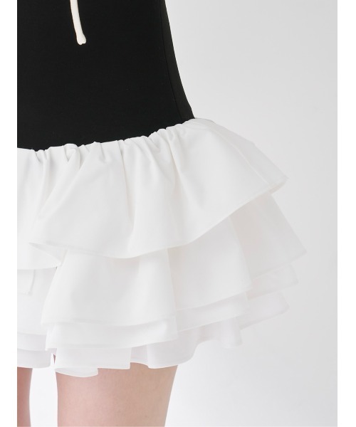 デザインネックリボンミニワンピース（ワンピース）｜Darich