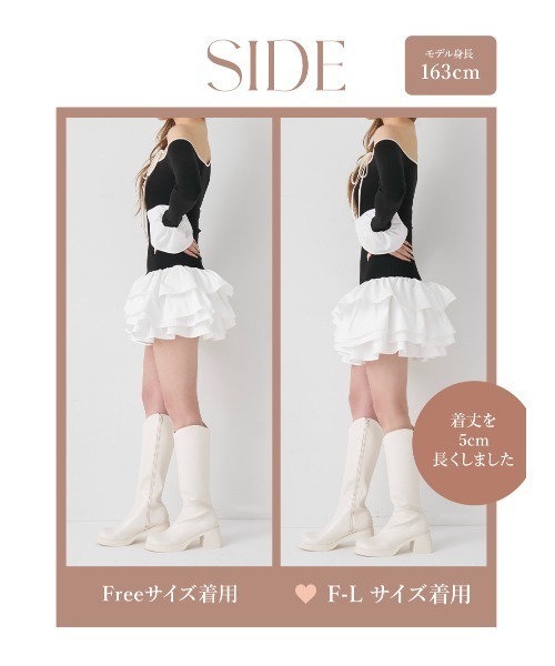 デザインネックリボンミニワンピース（ワンピース）｜Darich