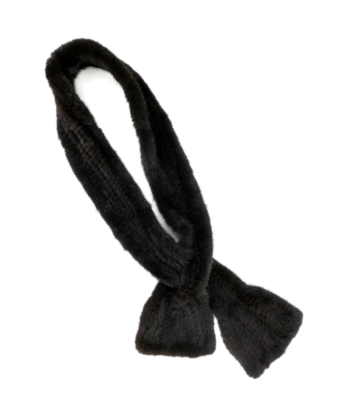 SOUP（スープ）の「リアルミンクマフラー(SBXAMU1)（バンダナ/スカーフ・レディース・ブラック・FREE）」の5枚目の写真