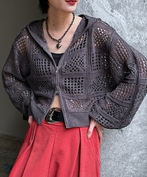 PAGEBOY | クロシェライクZIPパーカー(パーカー)