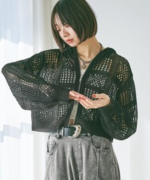 PAGEBOY | クロシェライクZIPパーカー(パーカー)