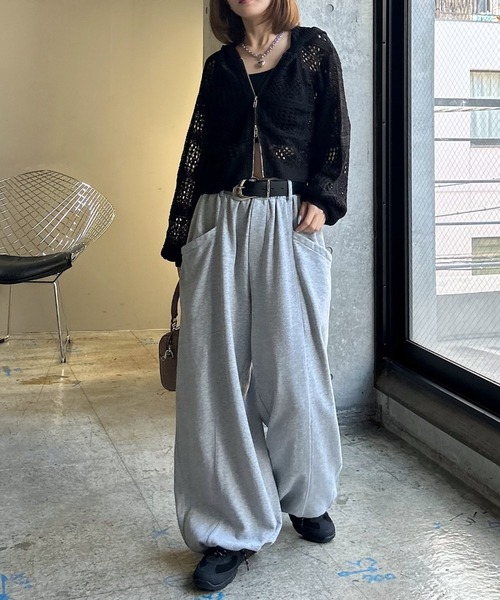 PAGEBOY（ページボーイ）の「クロシェライクZIPパーカー（パーカー・レディース・ブラック/オフホワイト/チャコールグレー/レッド・FREE）」の11枚目の写真