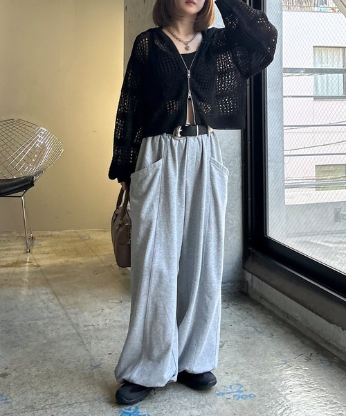 PAGEBOY（ページボーイ）の「クロシェライクZIPパーカー（パーカー・レディース・ブラック/オフホワイト/チャコールグレー/レッド・FREE）」の12枚目の写真