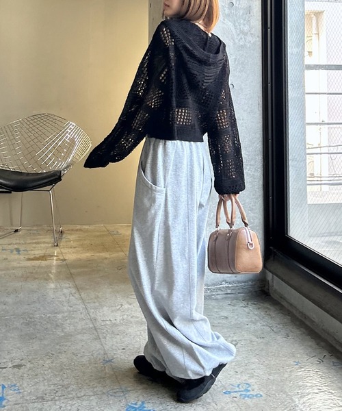 PAGEBOY（ページボーイ）の「クロシェライクZIPパーカー（パーカー・レディース・ブラック/オフホワイト/チャコールグレー/レッド・FREE）」の13枚目の写真