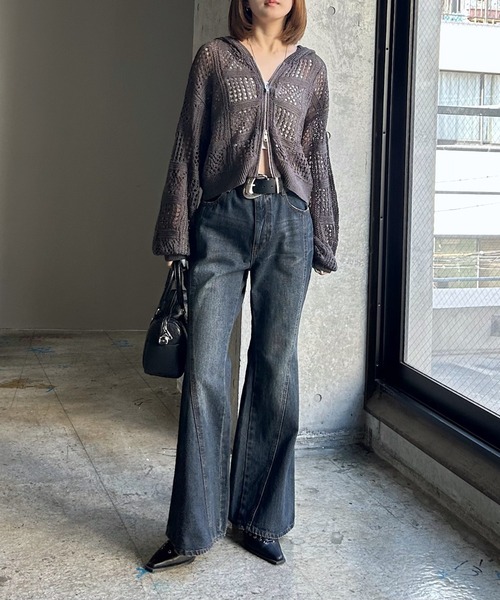 PAGEBOY（ページボーイ）の「クロシェライクZIPパーカー（パーカー・レディース・ブラック/オフホワイト/チャコールグレー/レッド・FREE）」の16枚目の写真