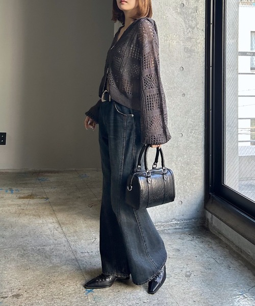 PAGEBOY（ページボーイ）の「クロシェライクZIPパーカー（パーカー・レディース・ブラック/オフホワイト/チャコールグレー/レッド・FREE）」の17枚目の写真