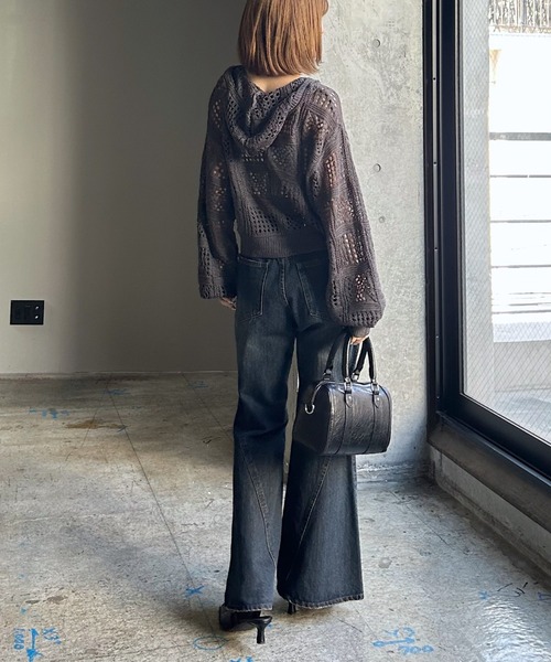 PAGEBOY（ページボーイ）の「クロシェライクZIPパーカー（パーカー・レディース・ブラック/オフホワイト/チャコールグレー/レッド・FREE）」の18枚目の写真