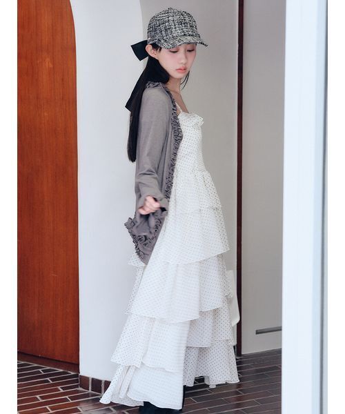 FURFUR（ファーファー）の「ケープセットティアードドレス（ドレス・レディース・ブラック/チェック/ドット・F）」の18枚目の写真