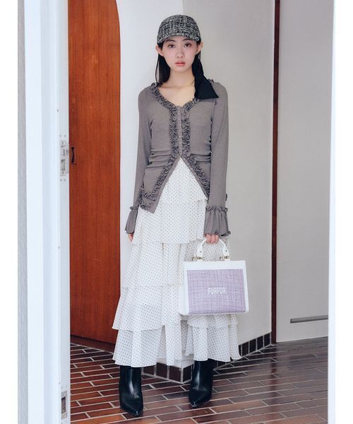 FURFUR（ファーファー）の「ケープセットティアードドレス（ドレス・レディース・ブラック/チェック/ドット・F）」の19枚目の写真
