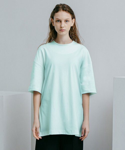 SPERONE WOMEN(スペローネウーマン)の「サイドラインオーバーサイズスリーブ(ミント)(Tシャツ/カットソー・レディース・ミント・FREE)」の1枚目の写真