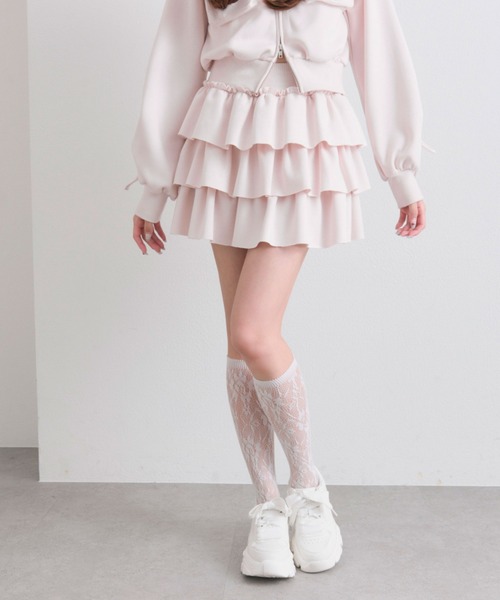 OLIVE des OLIVE(オリーブデオリーブ)の「キラキラロゴフリルスカート(スカート・レディース・トップグレー/ネイビー/ピンク・FREE)」の15枚目の写真