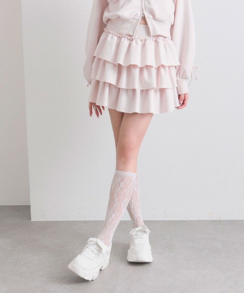 OLIVE des OLIVE(オリーブデオリーブ)の「キラキラロゴフリルスカート(スカート・レディース・トップグレー/ネイビー/ピンク・FREE)」の16枚目の写真