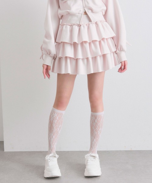 OLIVE des OLIVE(オリーブデオリーブ)の「キラキラロゴフリルスカート(スカート・レディース・トップグレー/ネイビー/ピンク・FREE)」の17枚目の写真
