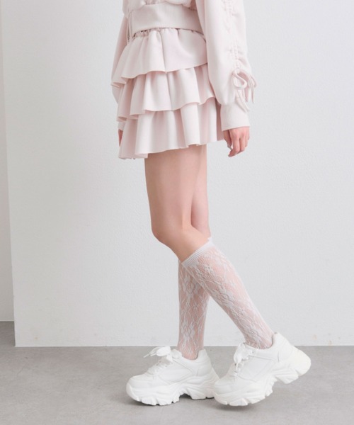 OLIVE des OLIVE(オリーブデオリーブ)の「キラキラロゴフリルスカート(スカート・レディース・トップグレー/ネイビー/ピンク・FREE)」の18枚目の写真