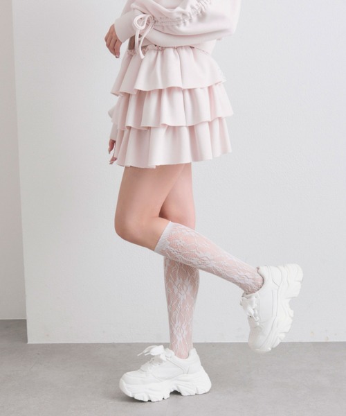 OLIVE des OLIVE(オリーブデオリーブ)の「キラキラロゴフリルスカート(スカート・レディース・トップグレー/ネイビー/ピンク・FREE)」の19枚目の写真