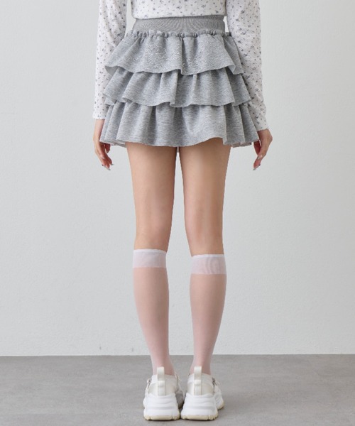 OLIVE des OLIVE(オリーブデオリーブ)の「キラキラロゴフリルスカート(スカート・レディース・トップグレー/ネイビー/ピンク・FREE)」の9枚目の写真