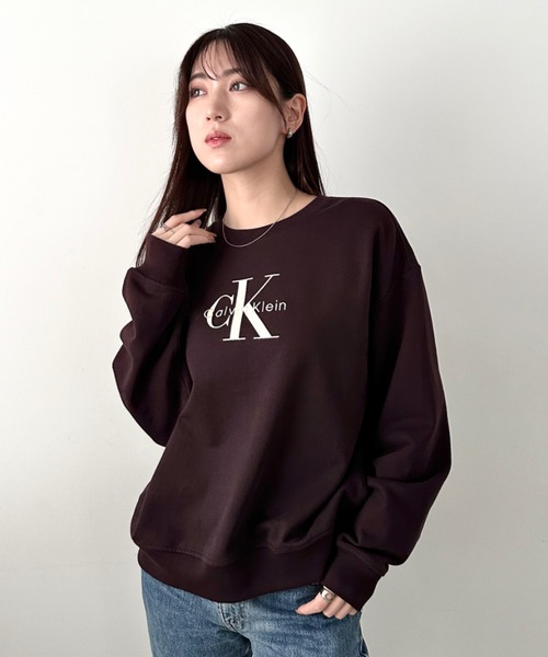 Calvin Klein(カルバン・クライン)の「Calvin Klein(カルバン・クライン)/CK モノロゴ クルーネック スウェット プルオーバー/LS MONOLOGO FRENCH TERRY RELAXED CREW(スウェット・レディース・ホワイト/ライトブルー/レッド/ブラウン・S/XS/L/XL/M)」の20枚目の写真