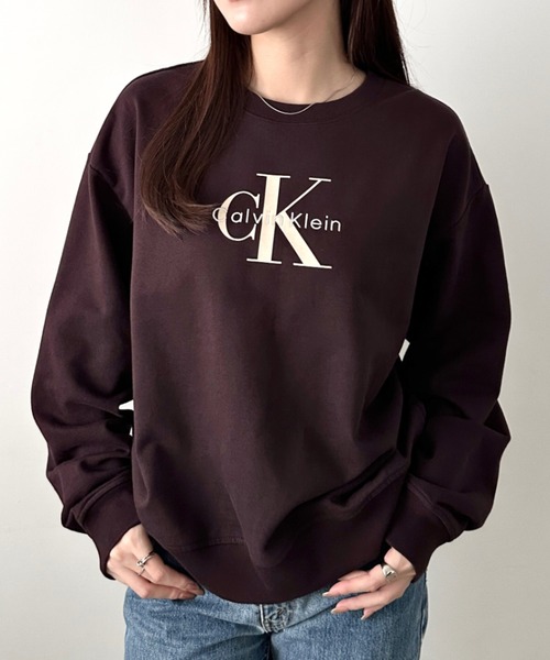 Calvin Klein(カルバン・クライン)の「Calvin Klein(カルバン・クライン)/CK モノロゴ クルーネック スウェット プルオーバー/LS MONOLOGO FRENCH TERRY RELAXED CREW(スウェット・レディース・ホワイト/ライトブルー/レッド/ブラウン・S/XS/L/XL/M)」の14枚目の写真