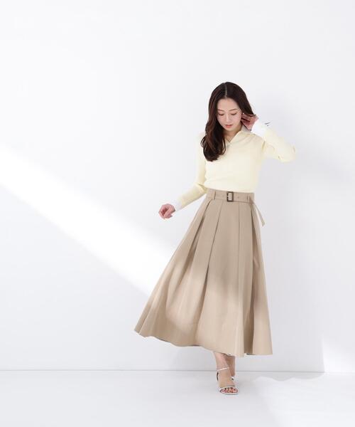 ◇ベルテッドタックフレアスカート（スカート）｜NATURAL BEAUTY BASIC