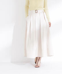 NATURAL BEAUTY BASIC | ◇ベルテッドタックフレアスカート(スカート)