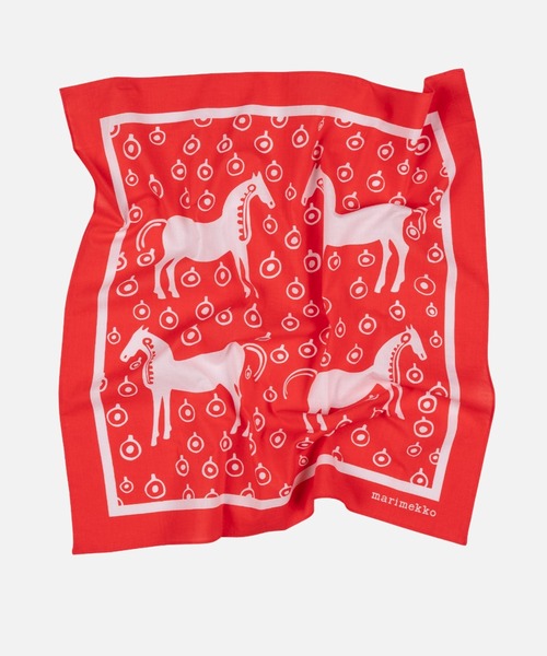 marimekko（マリメッコ）の「【kioski】Astrilli Musta Tamma / scarf（ストール/ショール・レディース・レッド・FREE）」の2枚目の写真