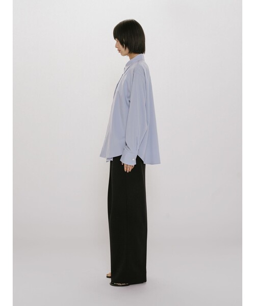MIDIUMISOLID(ミディウミソリッド)の「MIDIUMISOLID for Ladies シアーレイヤードシャツ(シャツ/ブラウス・レディース・ライトブルー/アイボリー/チャコールグレー・FREE)」の14枚目の写真