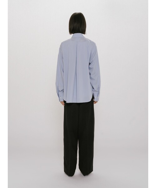MIDIUMISOLID(ミディウミソリッド)の「MIDIUMISOLID for Ladies シアーレイヤードシャツ(シャツ/ブラウス・レディース・ライトブルー/アイボリー/チャコールグレー・FREE)」の15枚目の写真